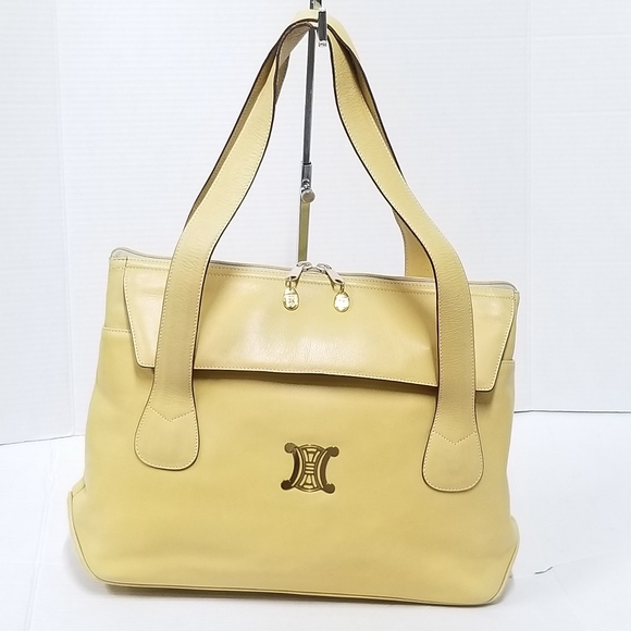 Gorgeous Rare Vintage CÉLINE Triomphe Large Leather Tote handbag - Picture 3 of 16